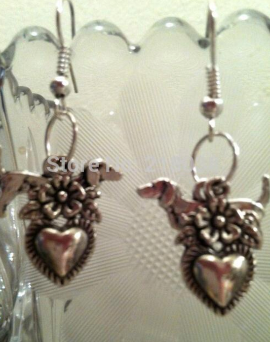 Dachshund Heart Earrings