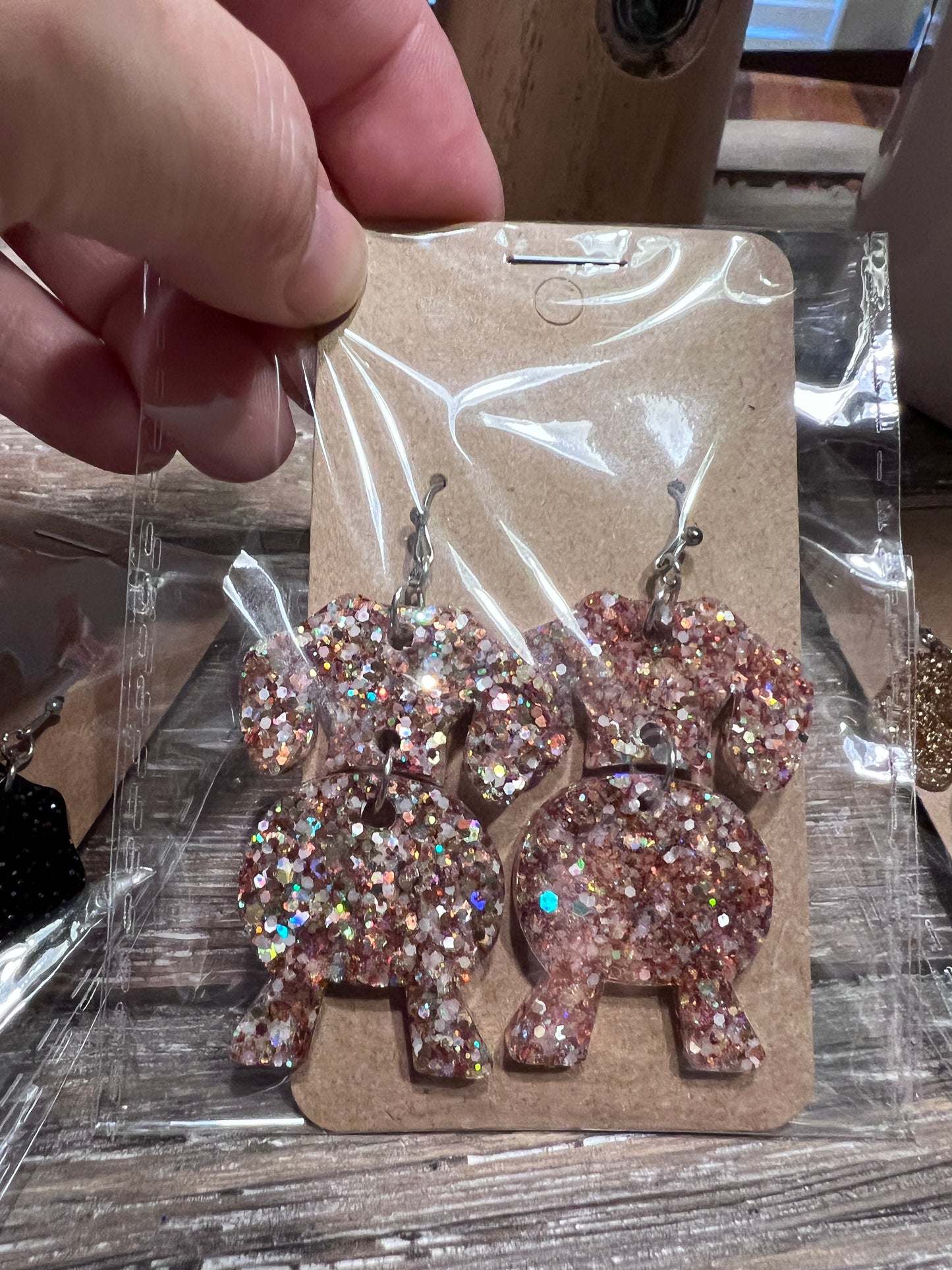 Resin Dachshund Earrings