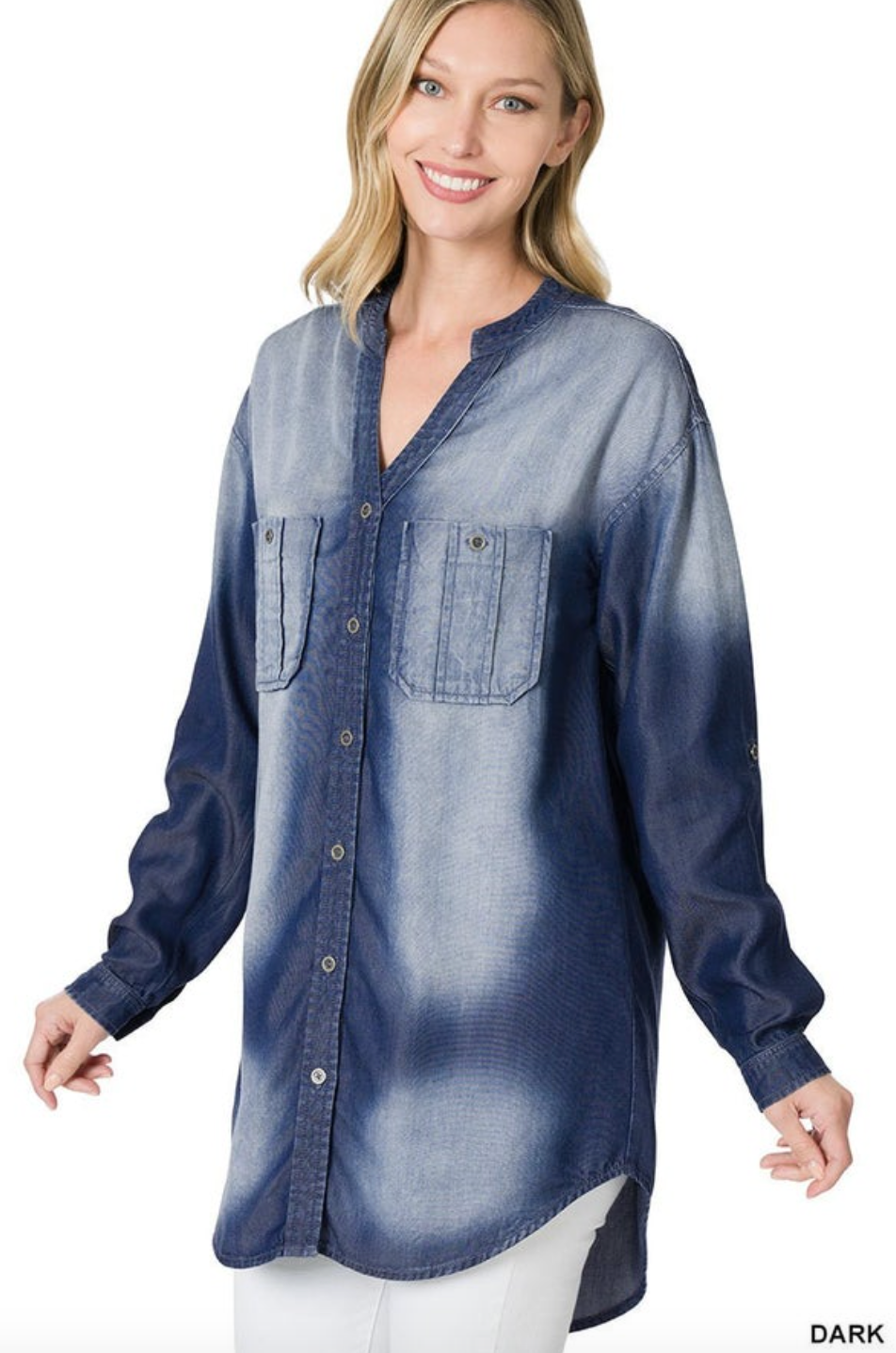 Denim Longline Shirt
