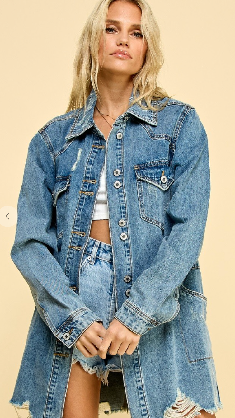 Western Denim Shirt Jacket