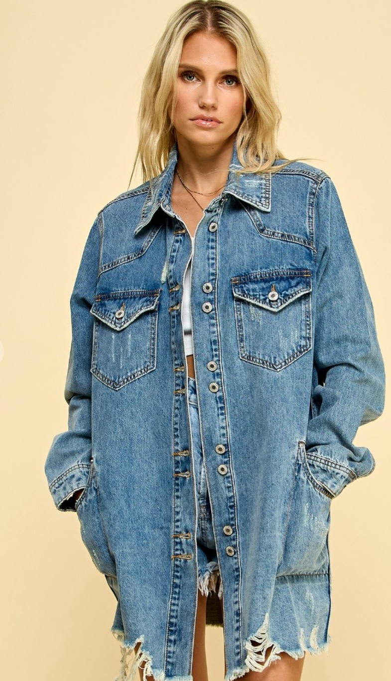Western Denim Shirt Jacket