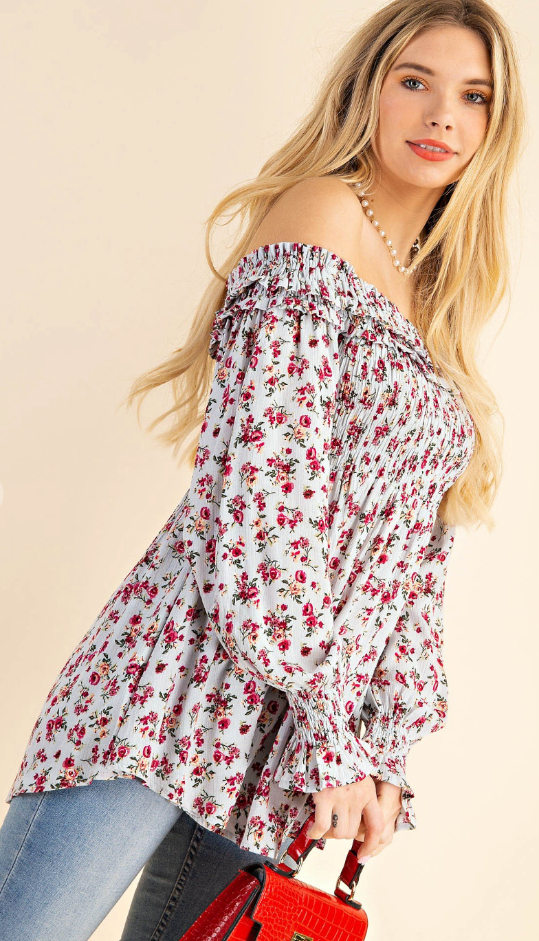 Ditsy Floral Smocked Top
