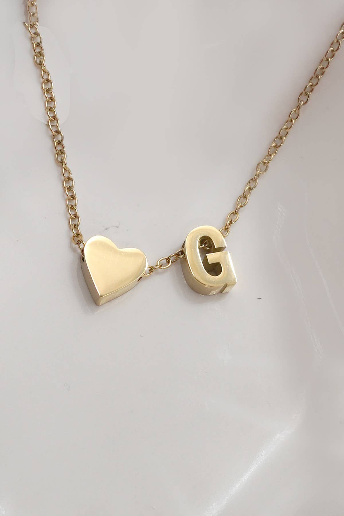 Initial Heart Necklace