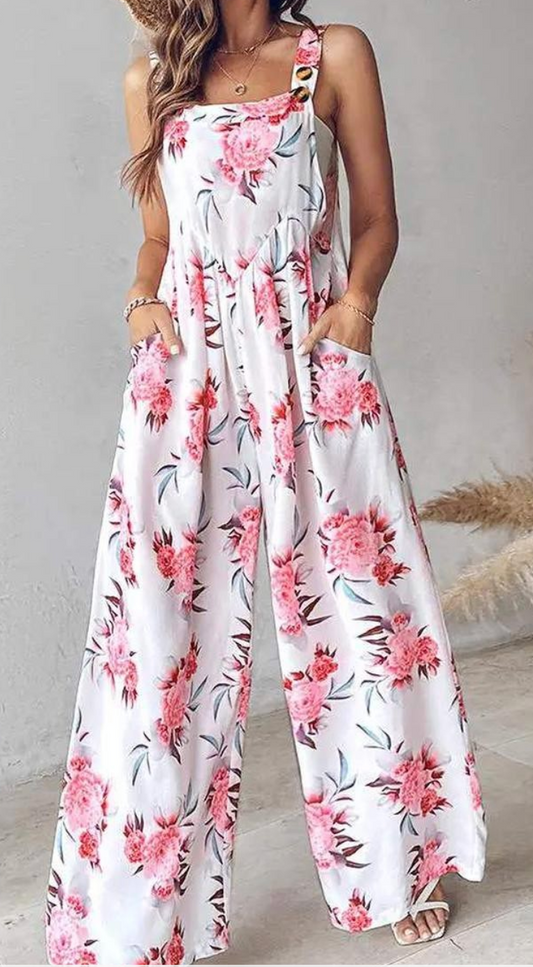 Floral Boho Wideleg Jumpsuit