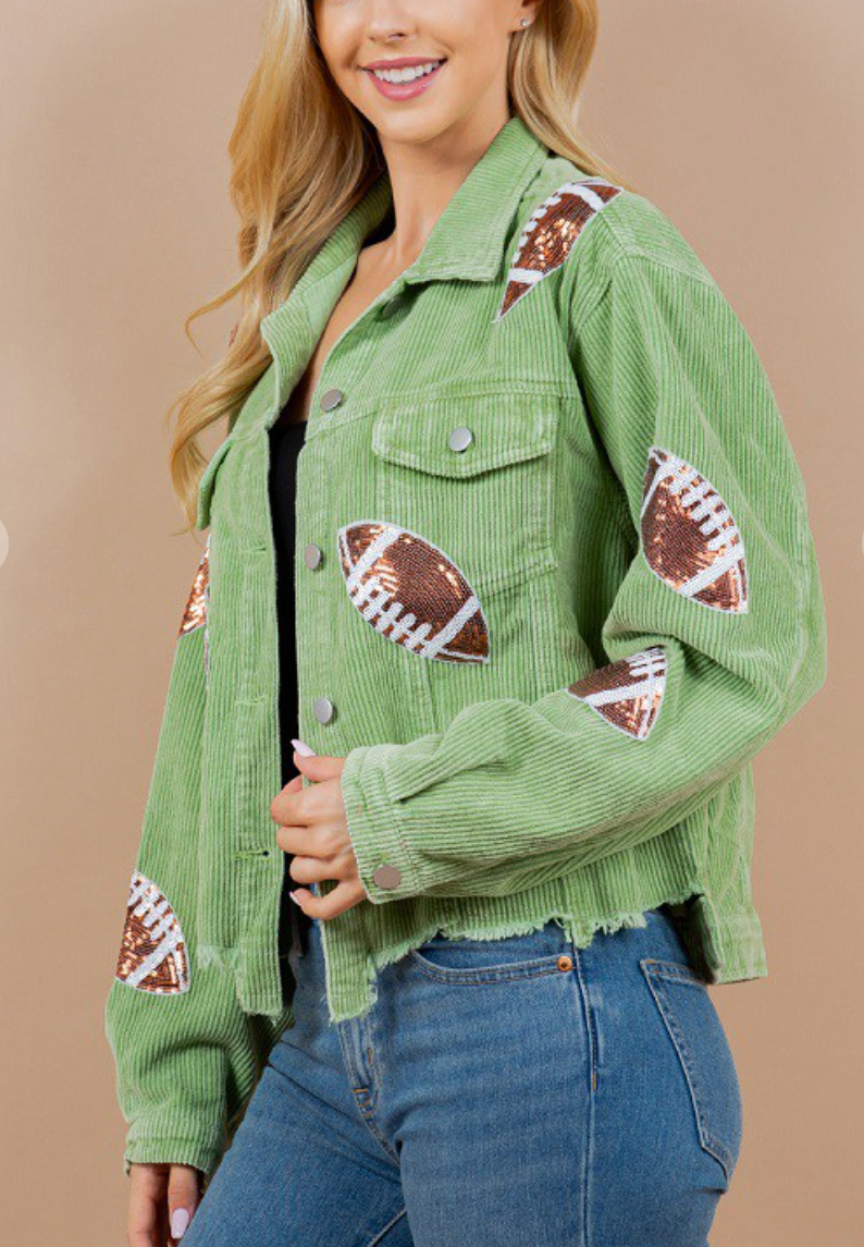 Sequin Football Jacket
