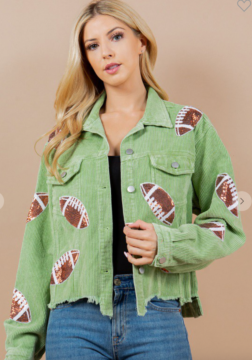 Sequin Football Jacket