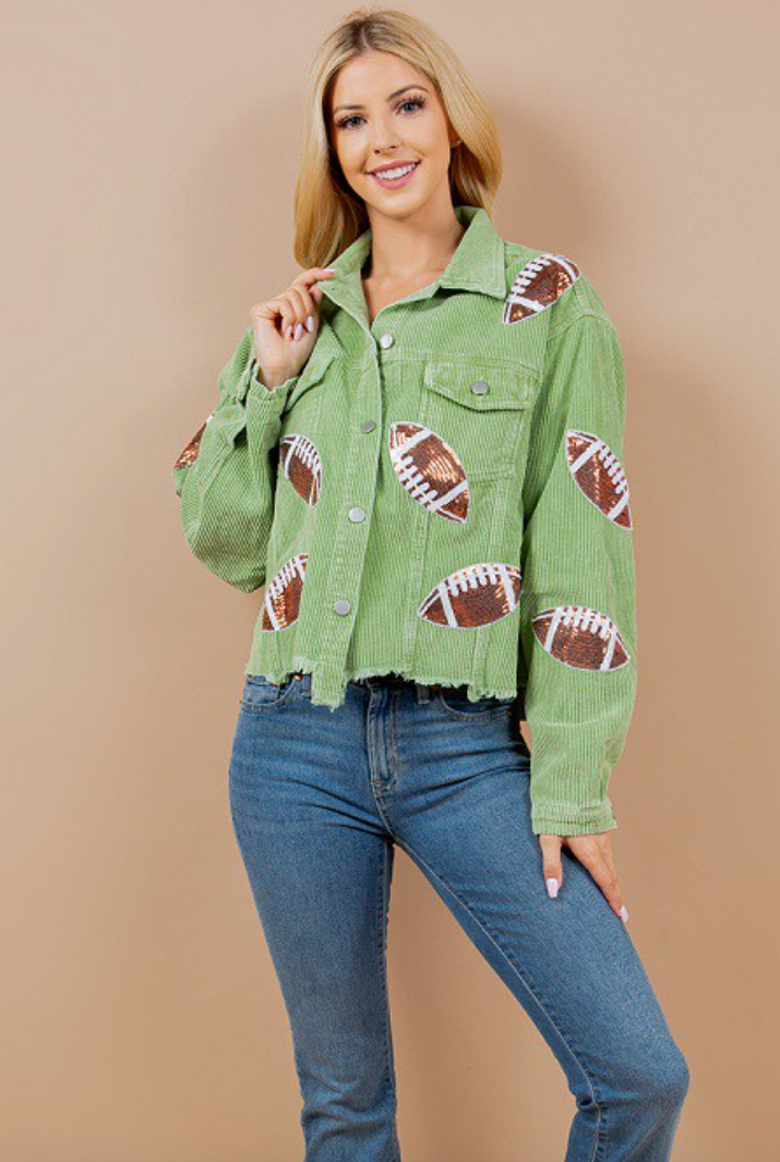 Sequin Football Jacket