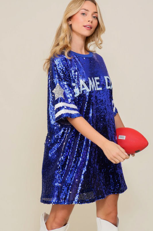 Gameday Sequin T-Shirt Dress