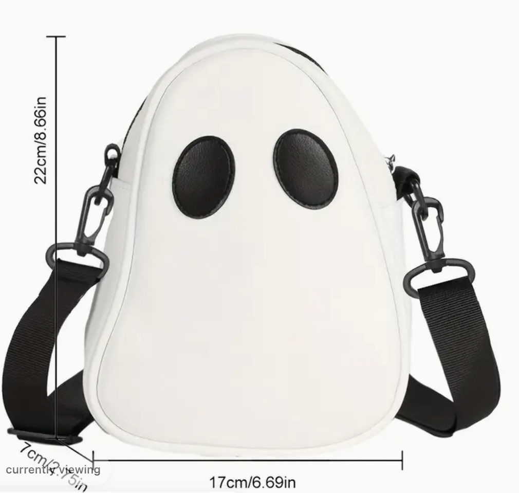 White Ghost Crossbody Purse