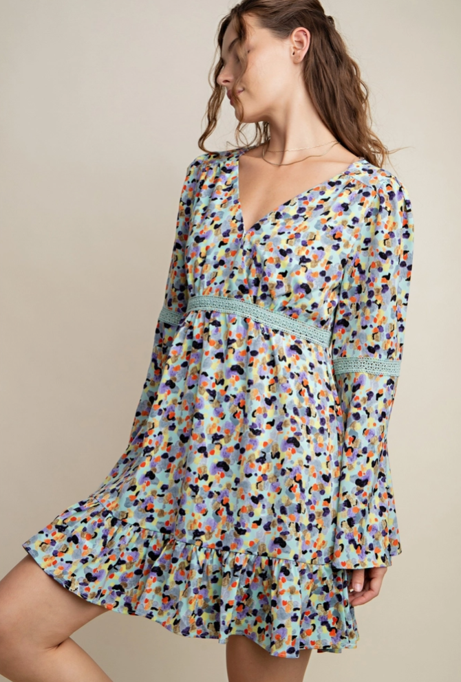 Girly Bell Sleeve Dress