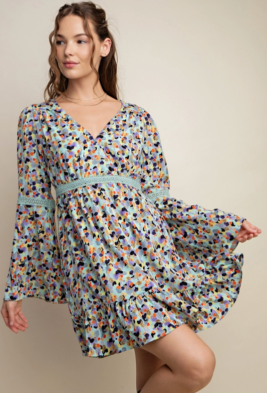 Girly Bell Sleeve Dress
