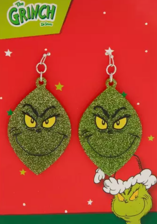 Grinch Glitter Earrings