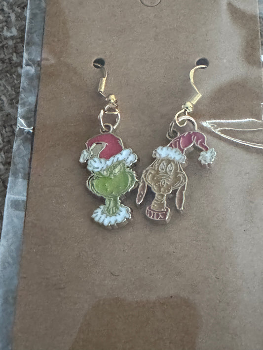 Grinch Charm Earrings