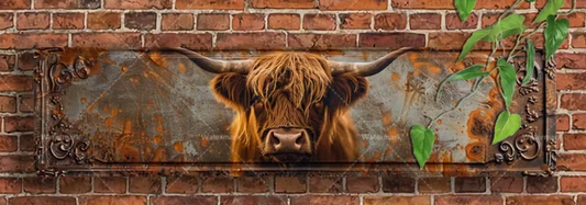 Metal Cow Sign