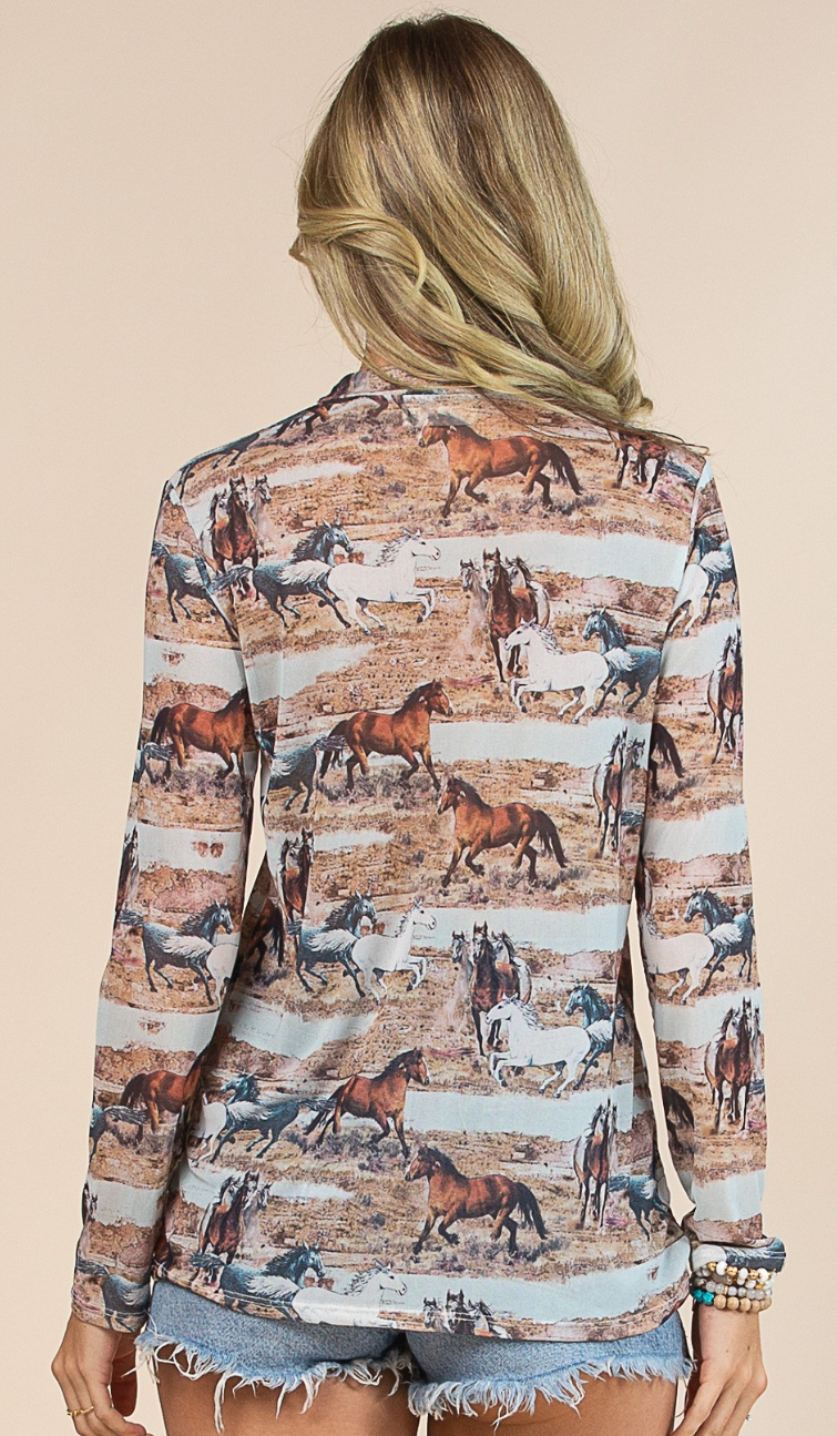 Horse Mesh Top