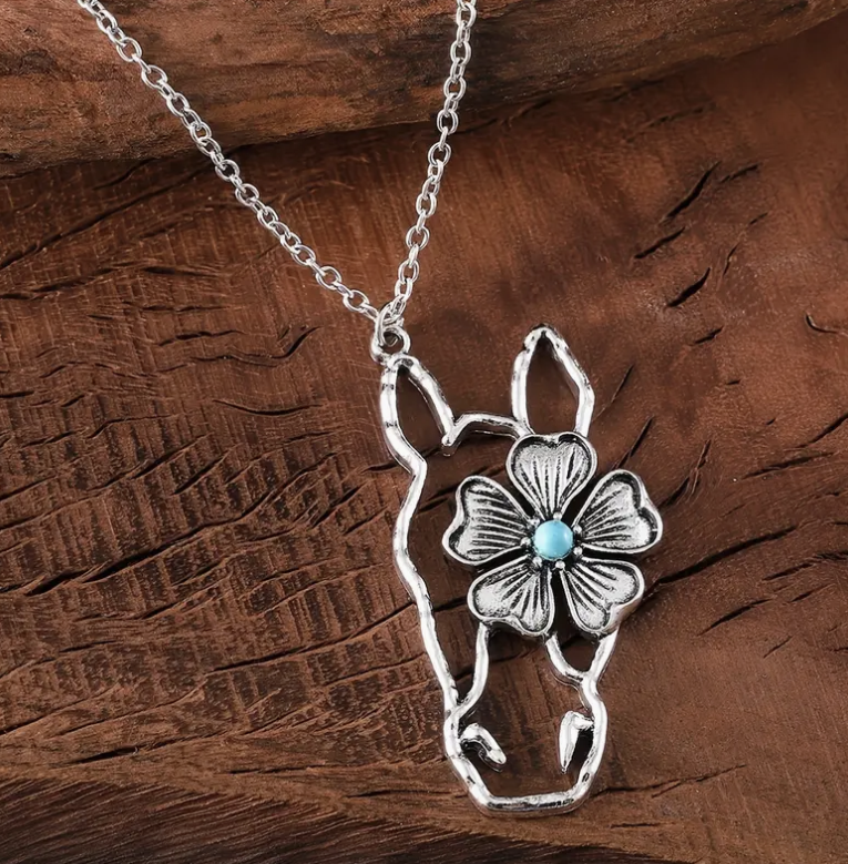Horse Flower Necklace