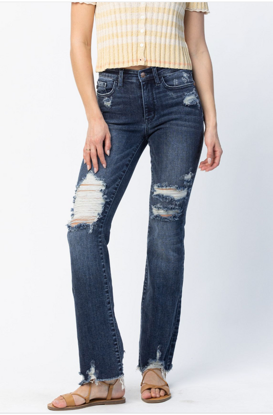 Roll With Me Judy Blue Destroyed Jeans
