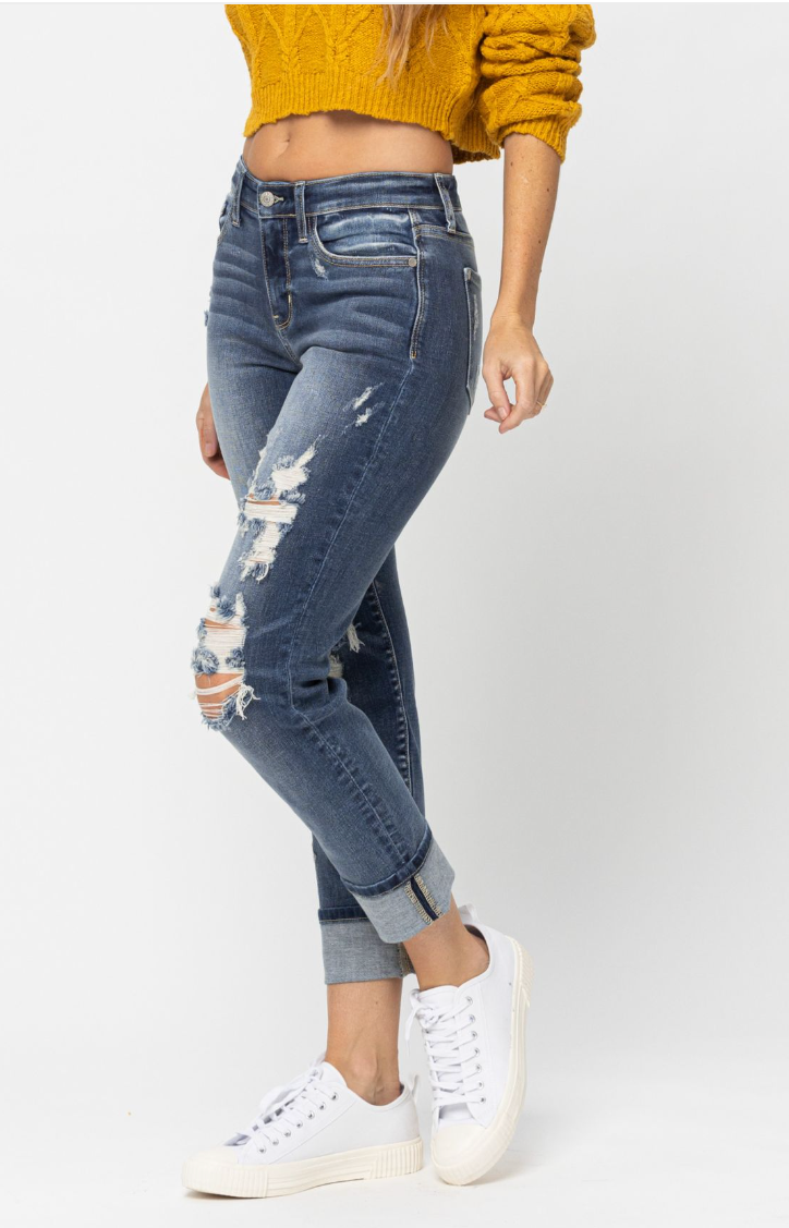 Beautiful Day Judy Blue Boyfriend Jeans
