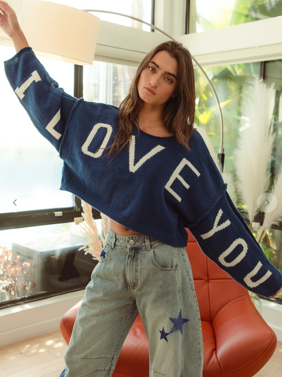 I Love You Letter Knit Top