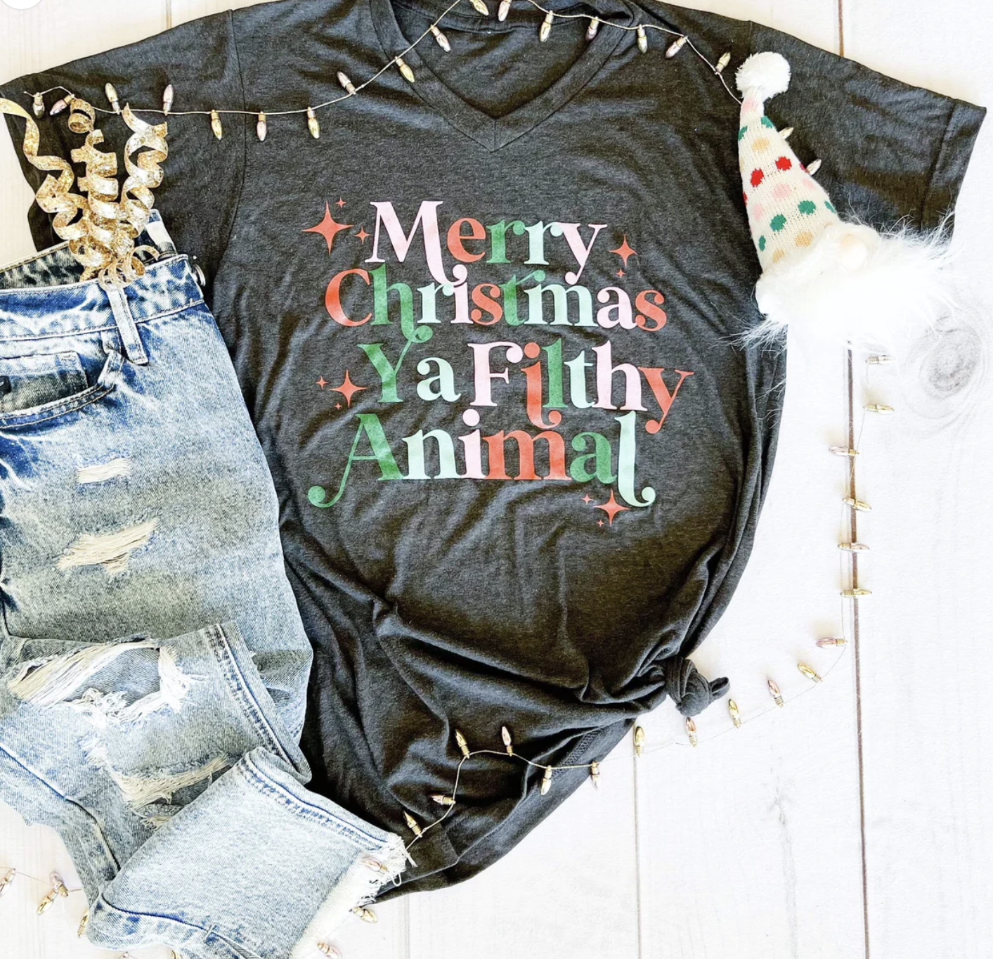 Merry Christmas Ya Filthy Animal Tee