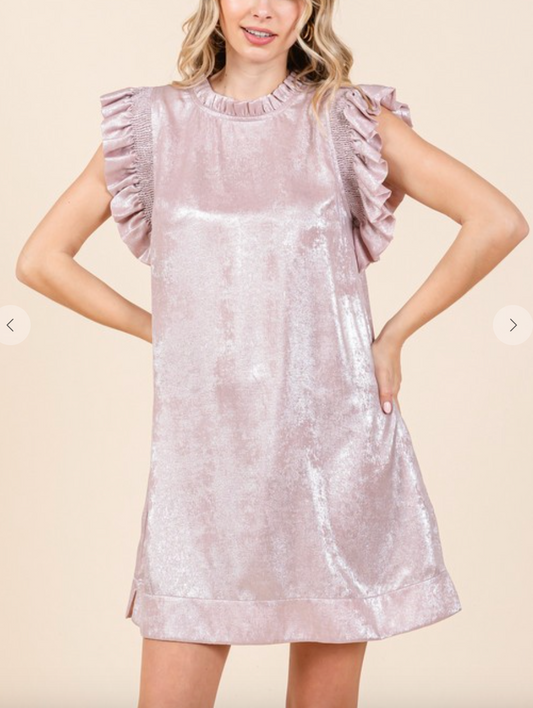 Metallic Plush Dress