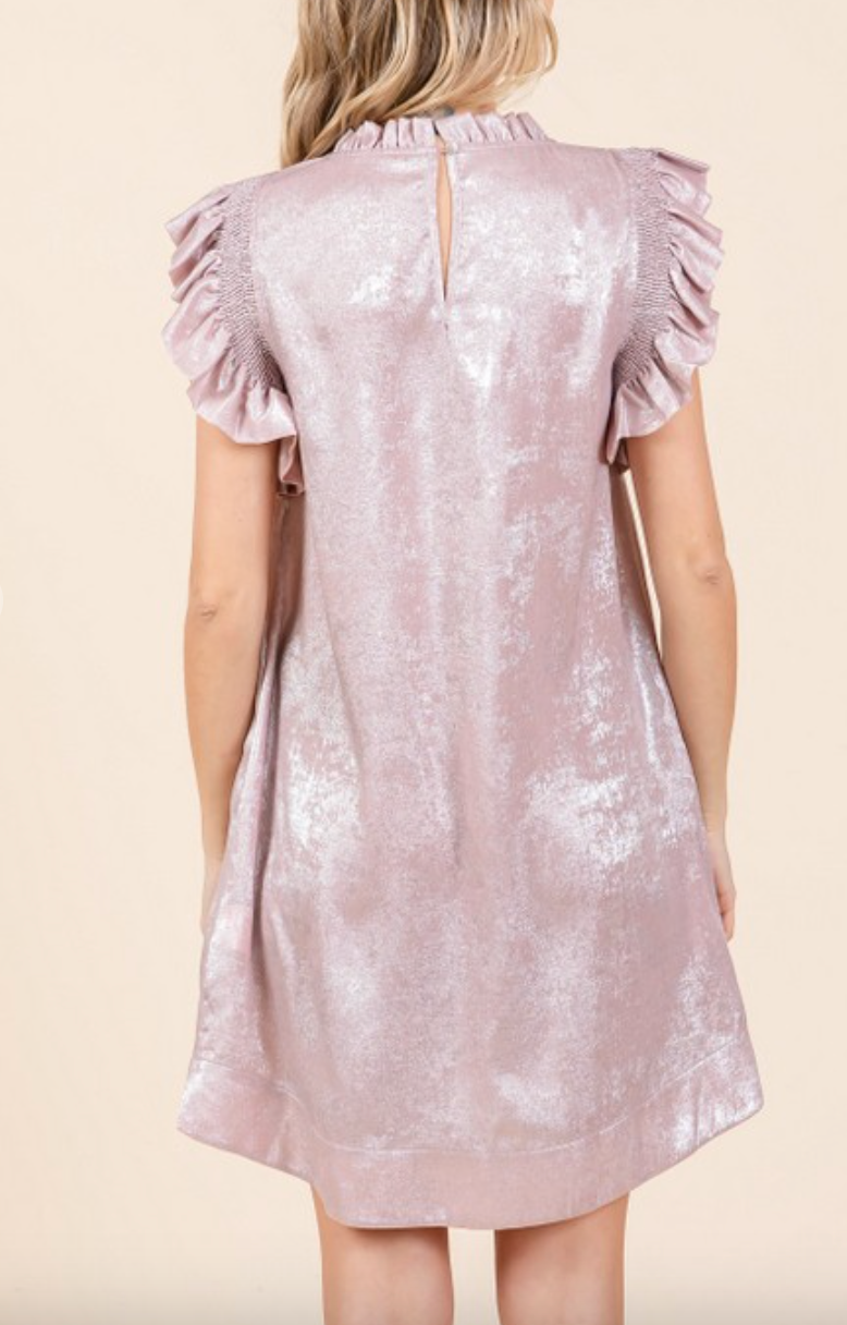 Metallic Plush Dress