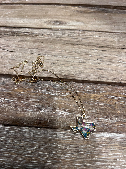 Pressed Flower Texas Necklace