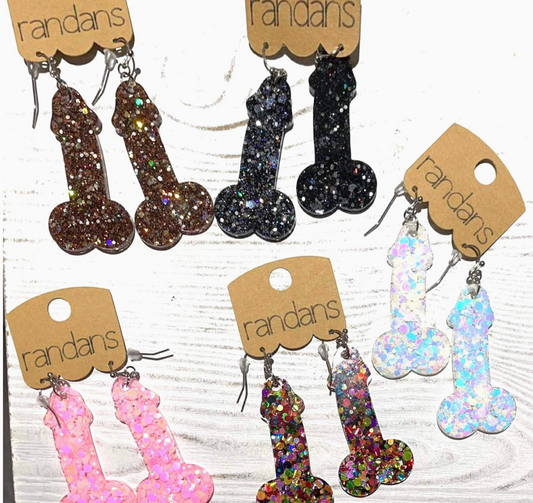 Resin Penis Earrings