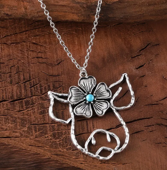 Pig Flower Necklace