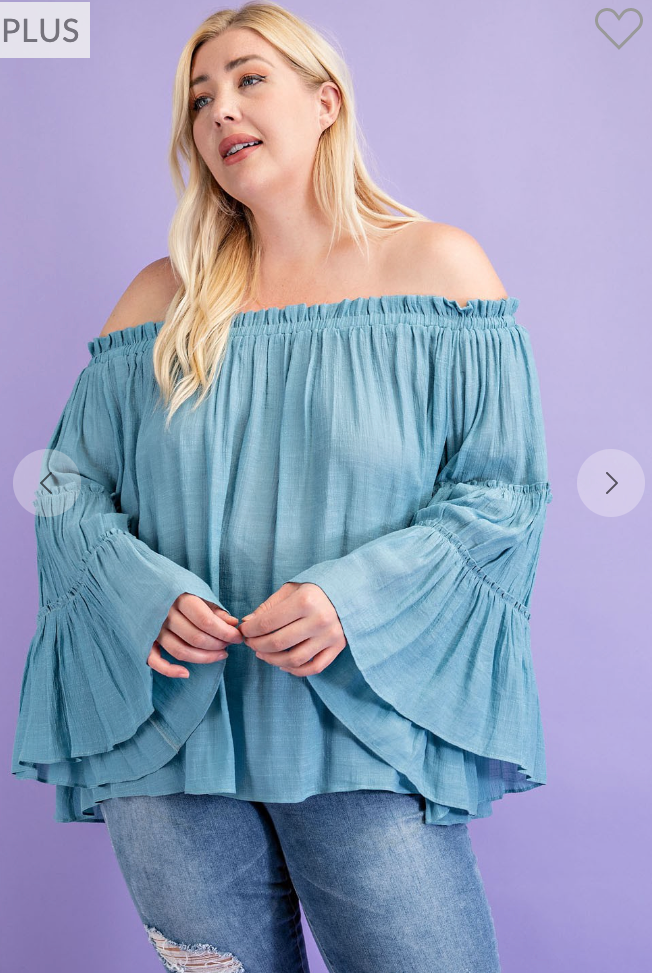Plus Denim Blue Top