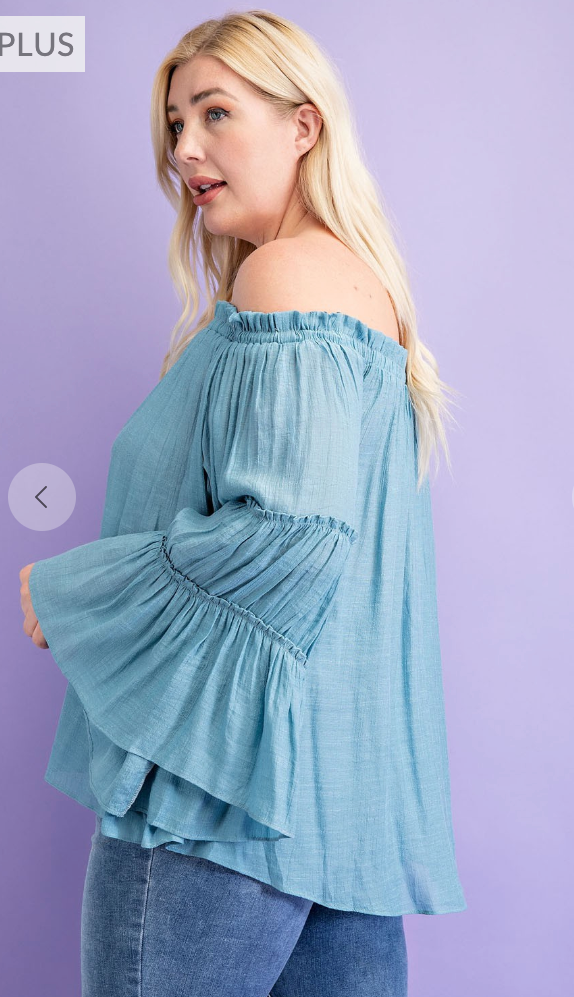 Plus Denim Blue Top