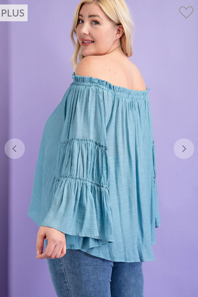 Plus Denim Blue Top