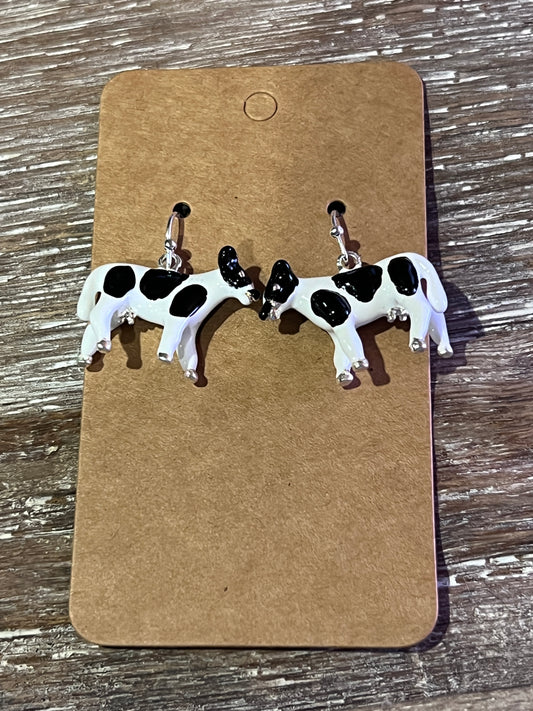 Porcelain Cow Earrings