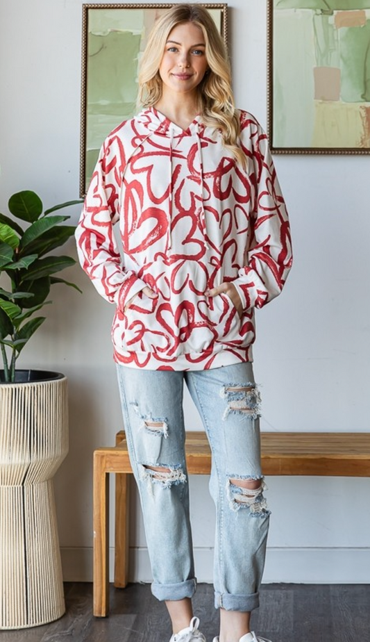 Red Heart Hoodie