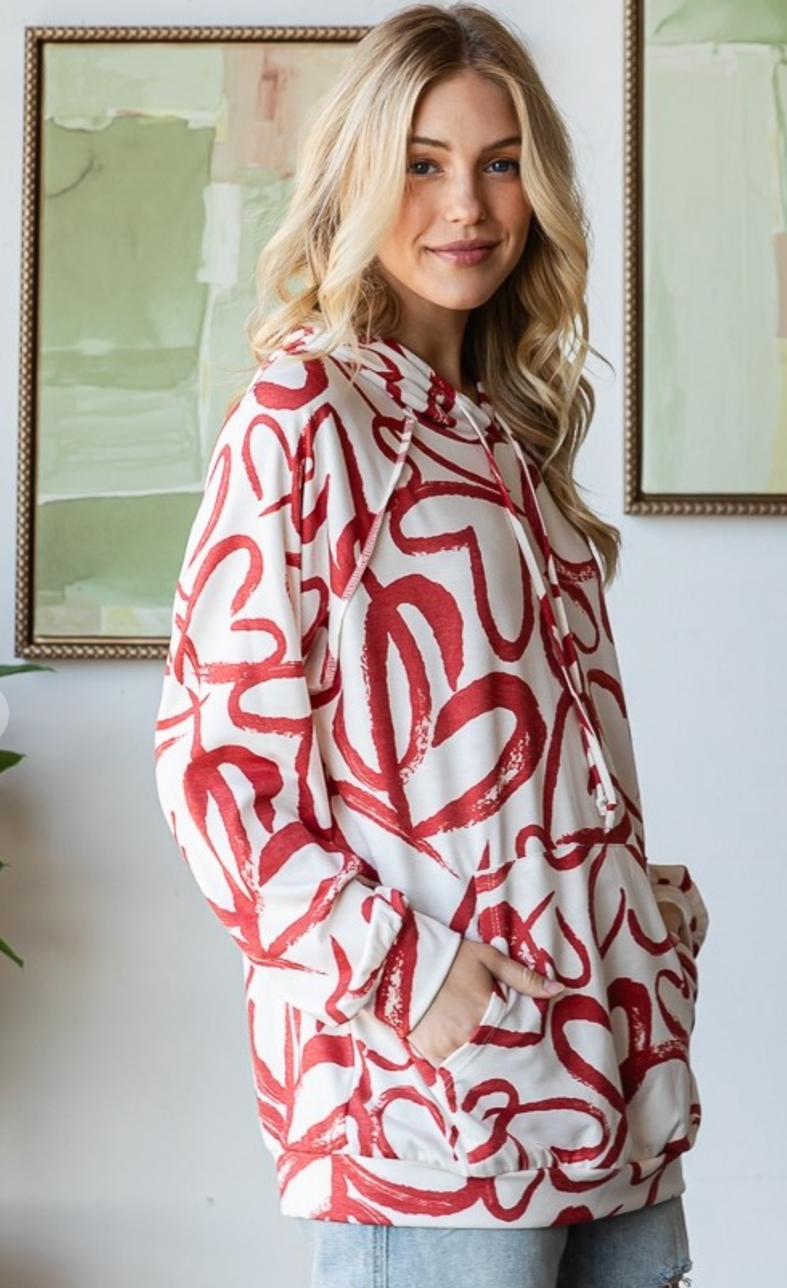 Red Heart Hoodie