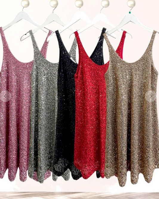 Formal Red Sequin Cocktail Dress