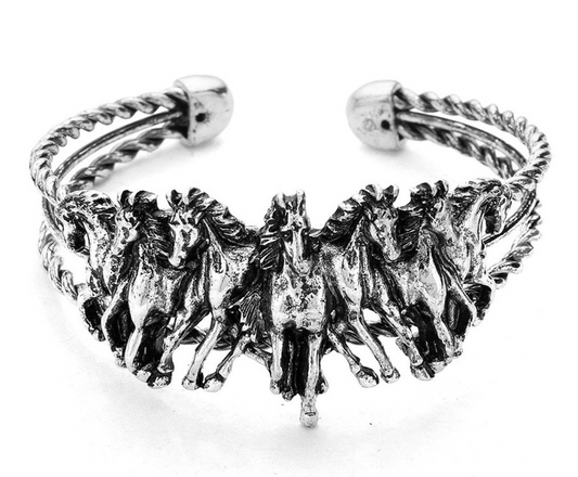 Running Horses Cuff Bracelet