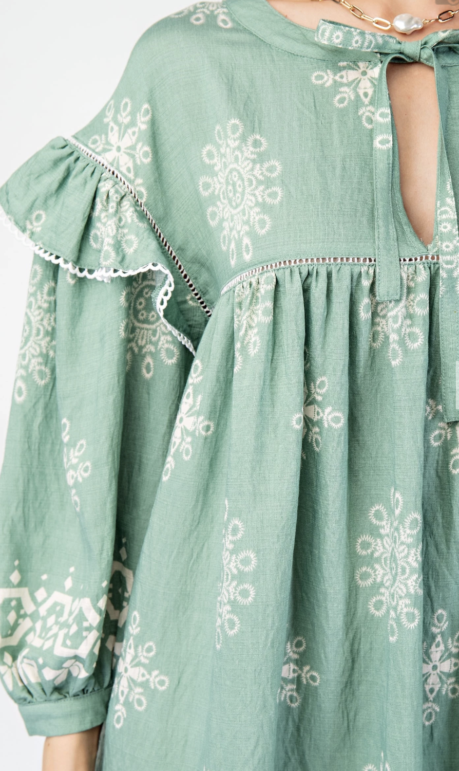 Sage Beauty Queen Dress