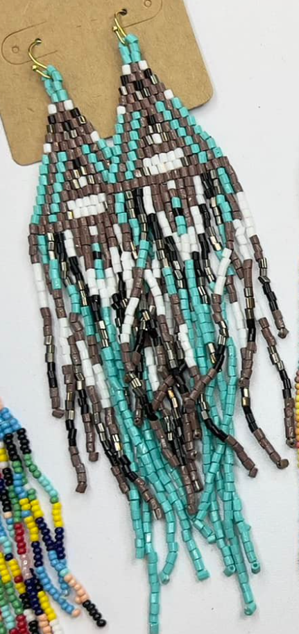 Sea Bead Turquoise Earrings