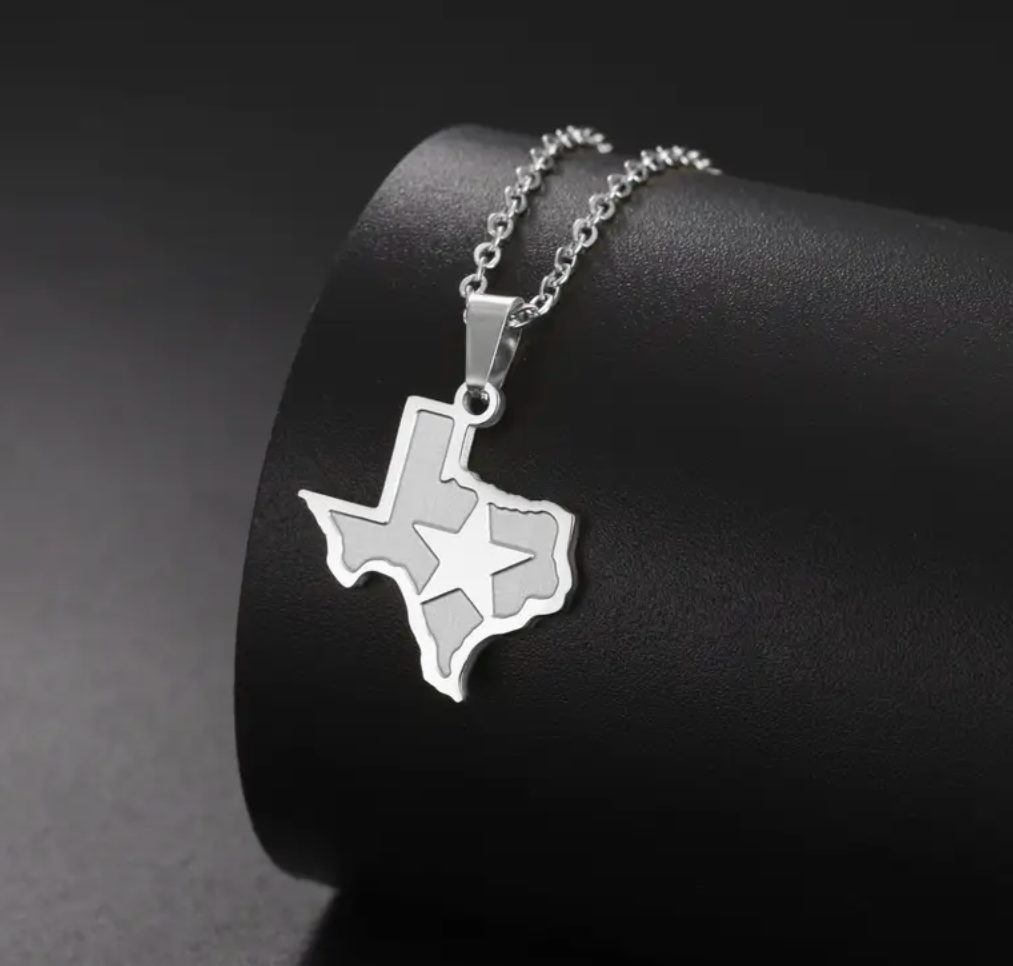 Silver Lone Star State Necklace