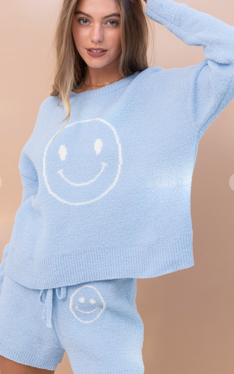 Cozy Soft Smiley Top and Short Set