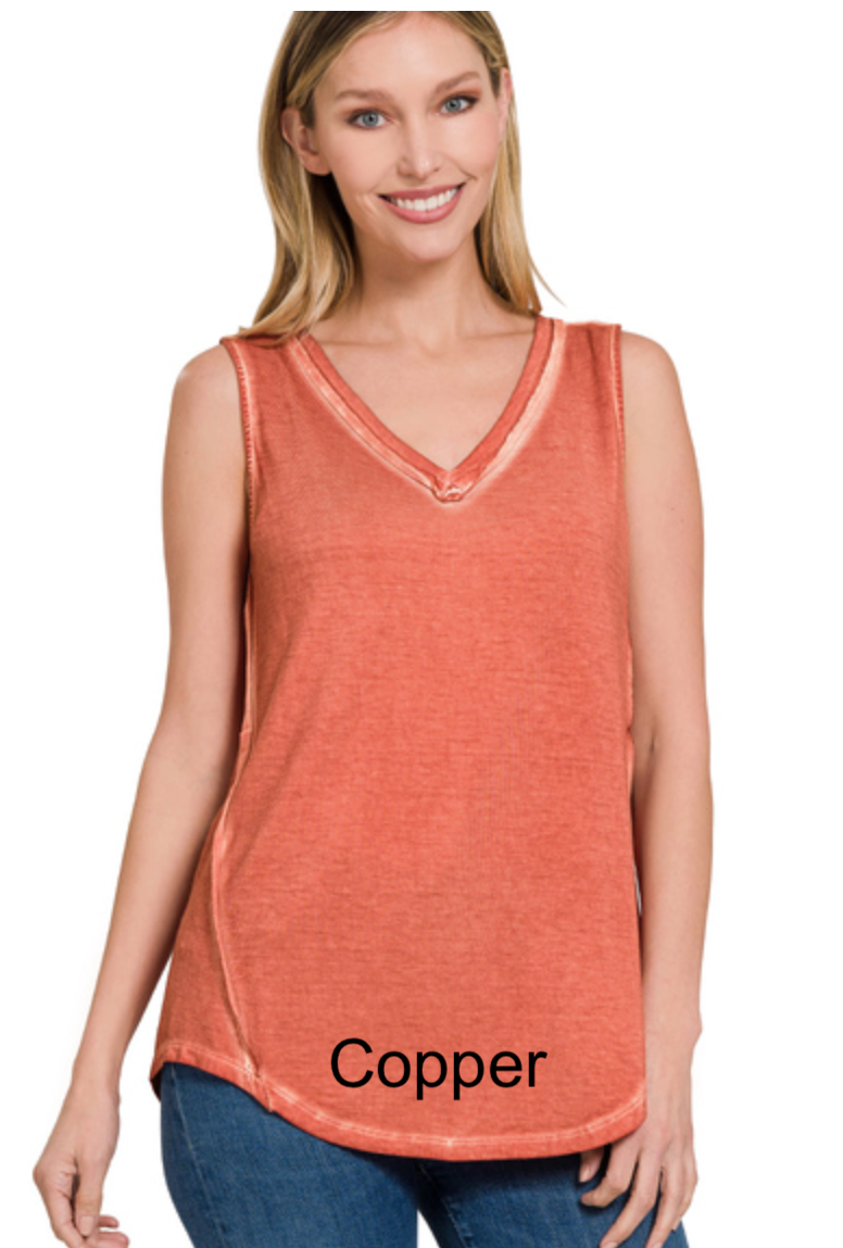 Sophia Vintage Wash Tank