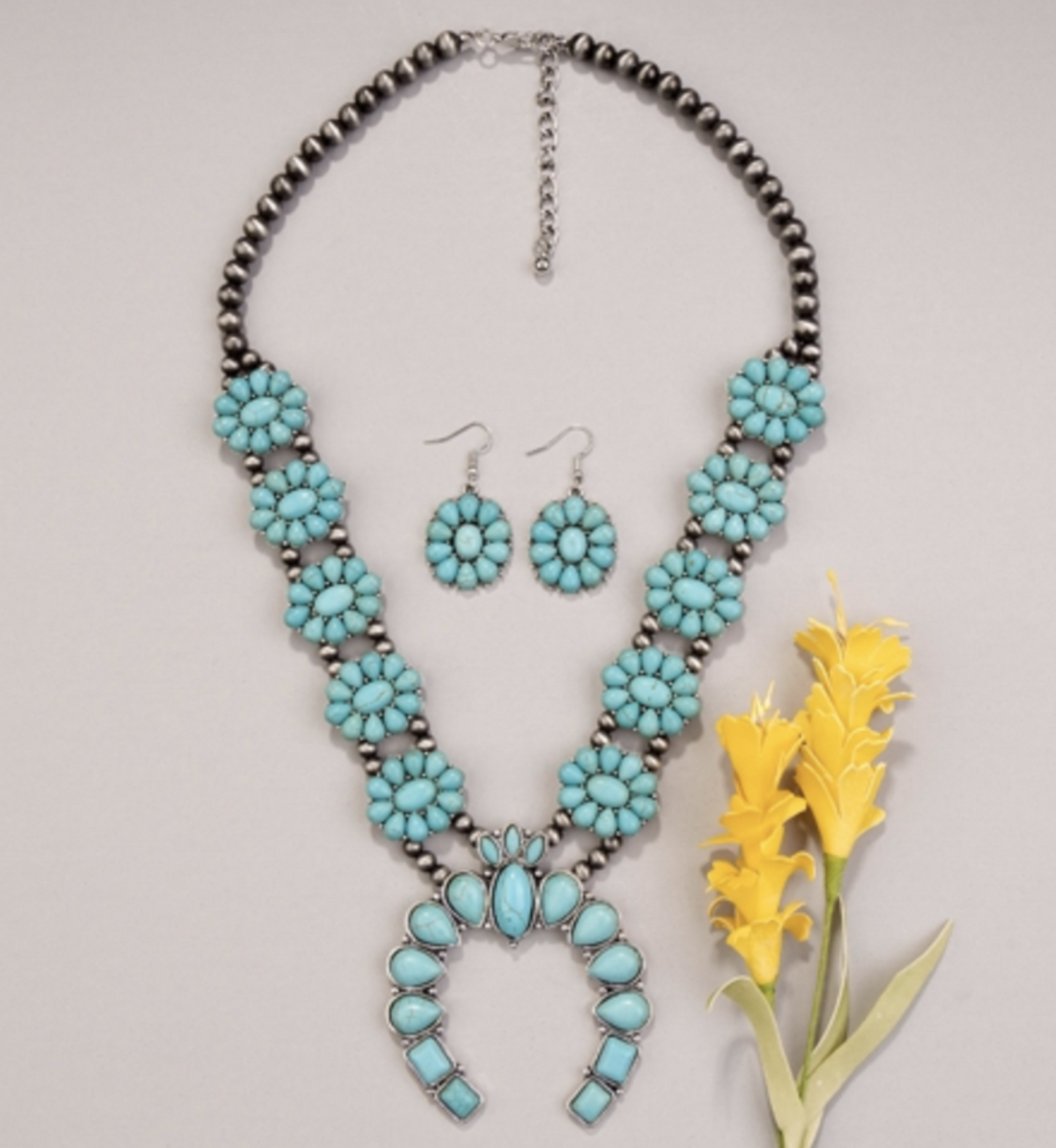 Squash Blossom Necklace and Earring Set