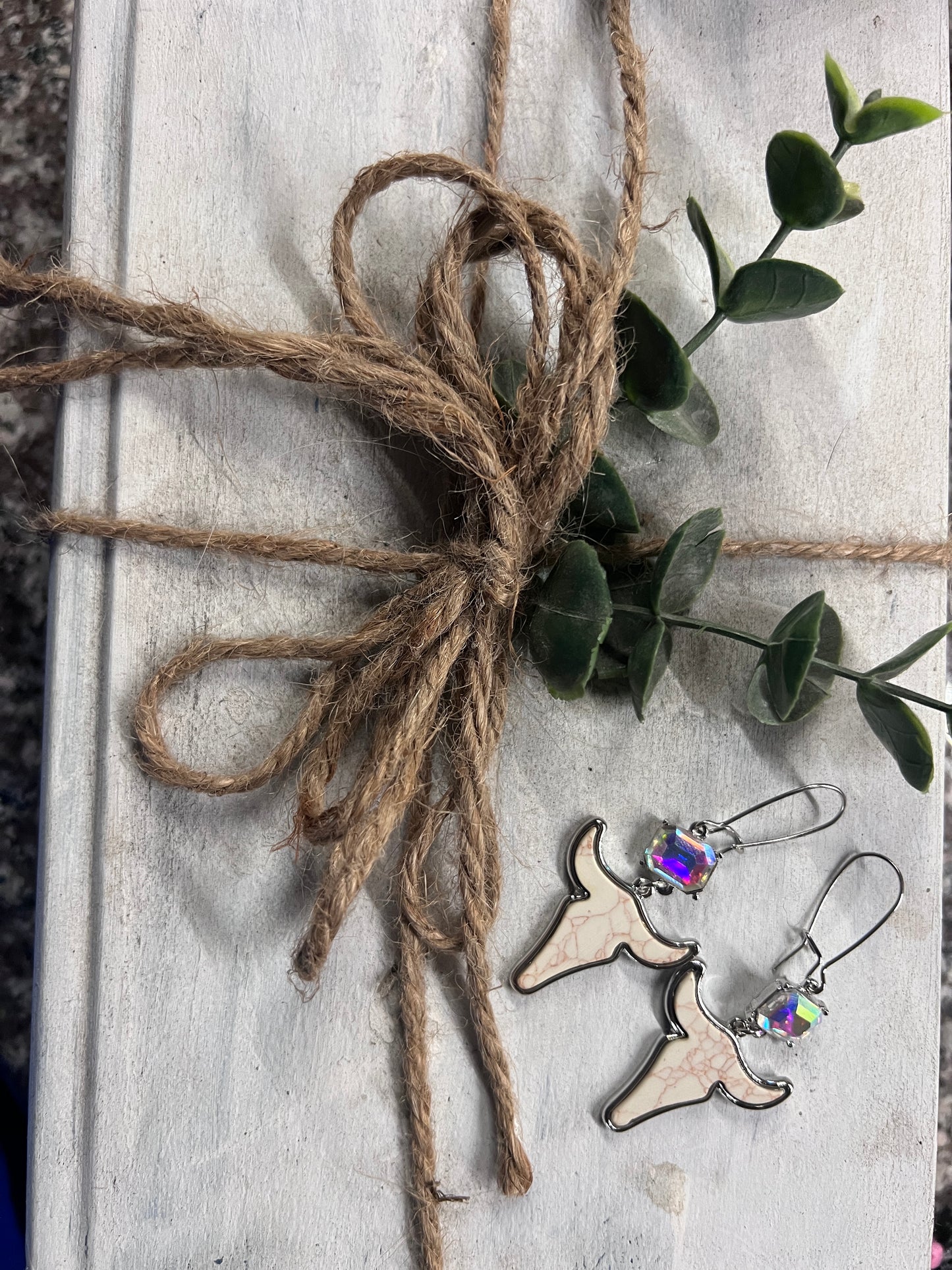 Bling Steer Head Earrings