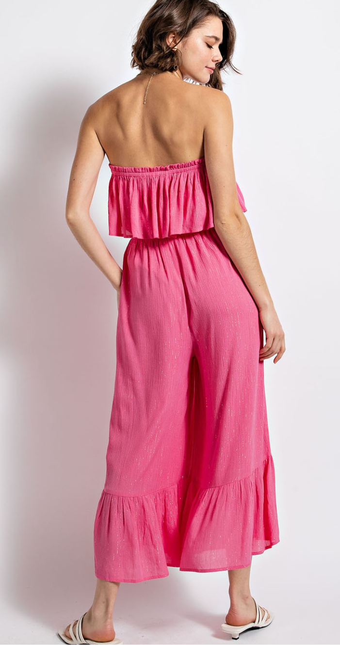 Ruffle Strapless Jumpsuit