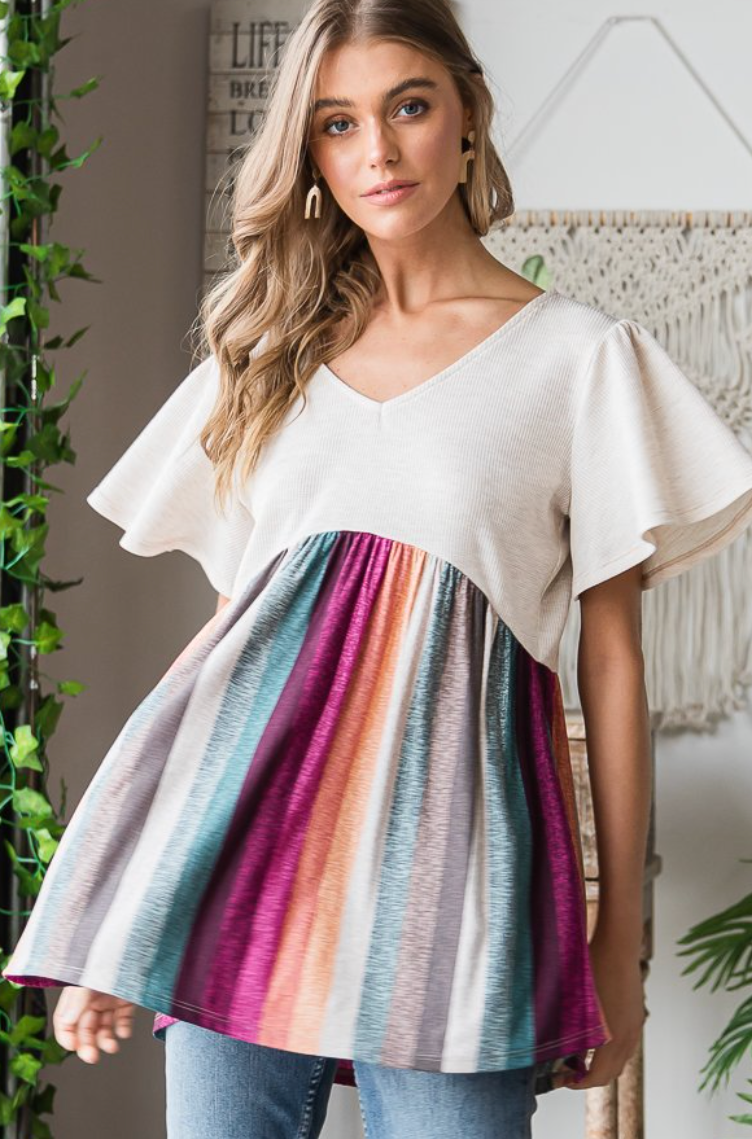 Flowy Stripe Top