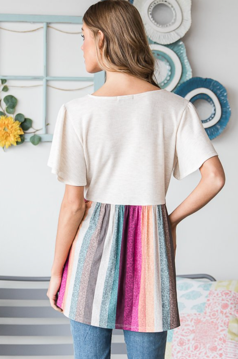 Flowy Stripe Top
