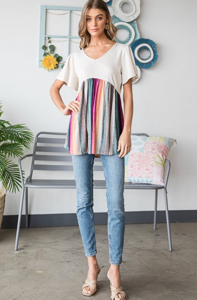 Flowy Stripe Top