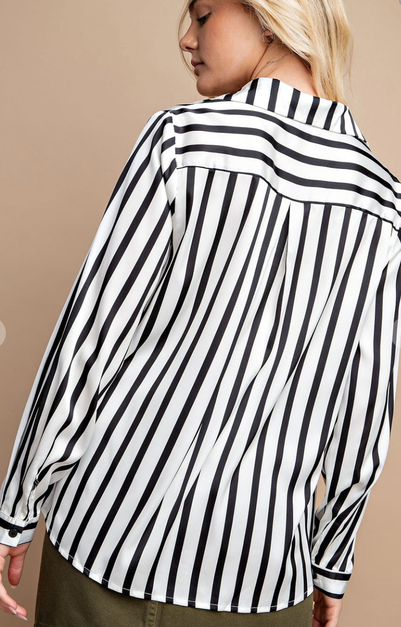 Striped Button Down Top