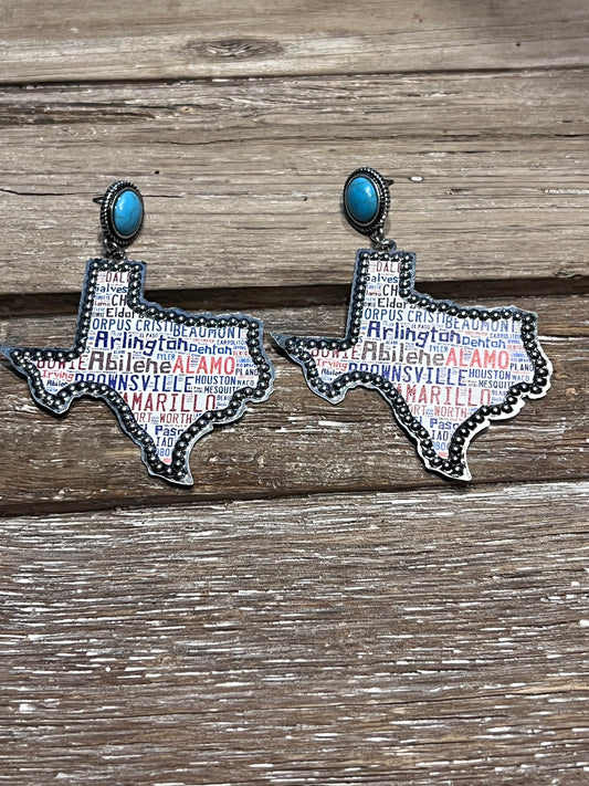 Texas Cities Earrings